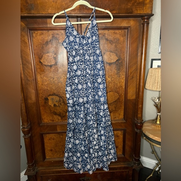 NWT Mon Coco- Mia Maxi in Color Indigo Floral. Size Medium - Picture 2 of 10